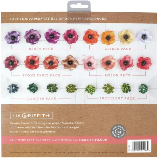 Lia Griffith Frosted Craft Tissue Paper 12"X12" 20/Pkg-Conifer-Blues {2}