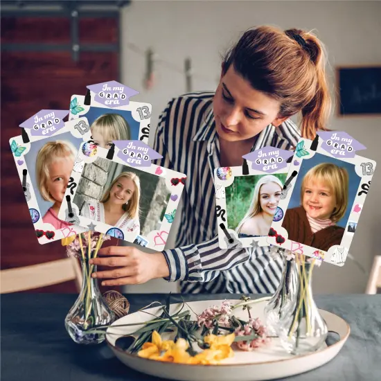 Big Dot of Happiness In My Grad Era - Graduation Party Picture Centerpiece Sticks - Photo Table Toppers - 15 Pieces {3}