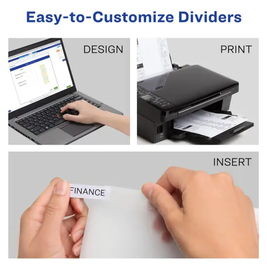 Avery Big Tab Dividers for 3 Ring Binders, 5-Tab Set, Plastic Binder Dividers with Pockets, Insertable Big Tabs, Pastel Classic Designs, Works With Sheet Protectors, 3 Sets (11255) {4}