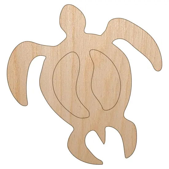 Honu Hawaiian Sea Turtle Unfinished Wood Shape Piece Cutout for DIY Craft Projects {7}