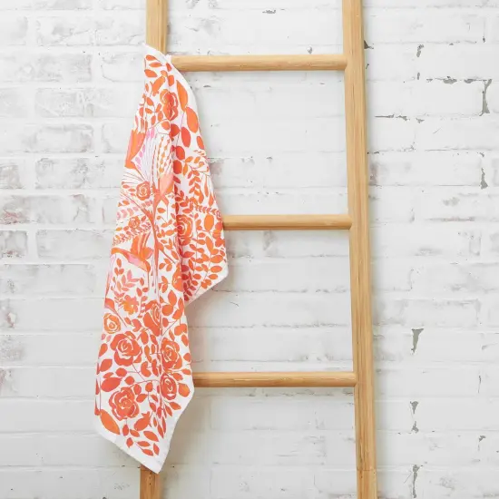 Hummingbird Floral Printed Kitchen Towel {4}