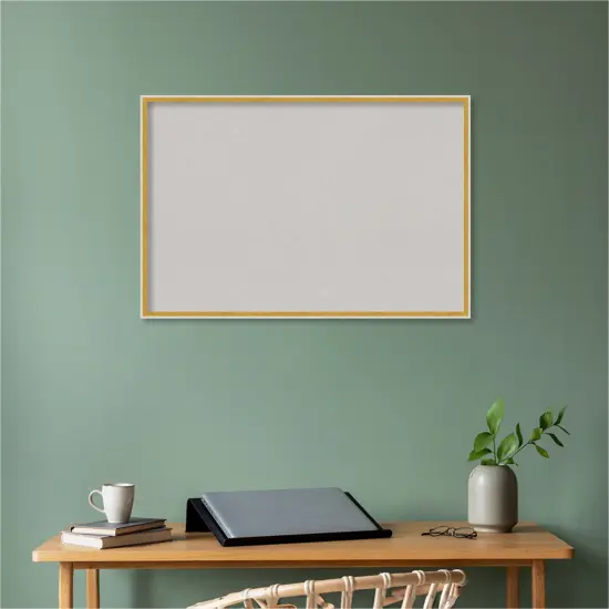 Paige Wood Framed Corkboard, Grey Cork Paige White Gold {5}
