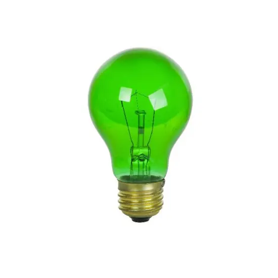 2Pk - SUNLITE 25w A19 120v Medium Base Transparent Green Bulb {1}
