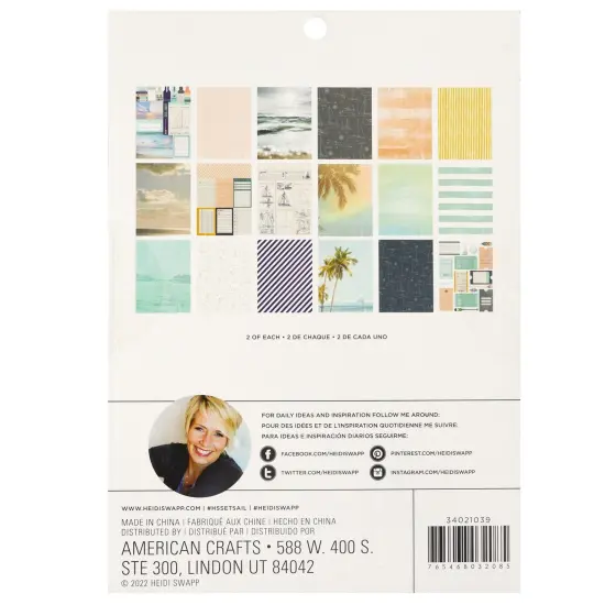 Heidi Swapp Single-Sided Paper Pad 6"X8" 36/Pkg-Set Sail {2}