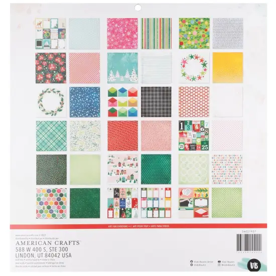 American Crafts Double-Sided Paper Pad 12"X12" 36/Pkg-Vicki Boutin Peppermint Kisses {2}
