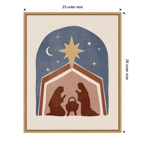 Boho Nativity I by Victoria Barnes Canvas Art Framed {3}