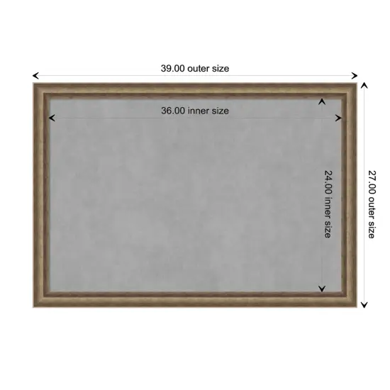 Angled Wood Framed Magnetic Board Angled Bronze {1}