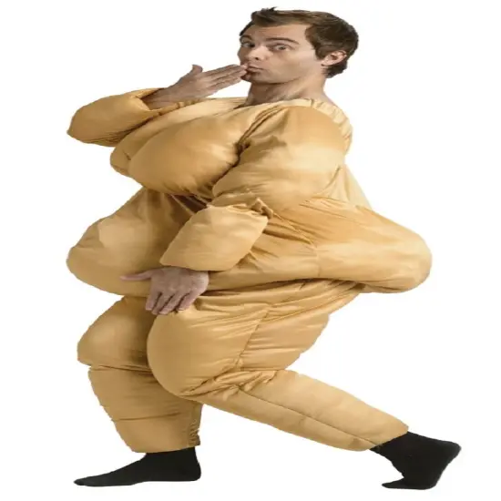 The Costume Center Beige Fat Suit Unisex Adult Halloween Costume - One Size {1}