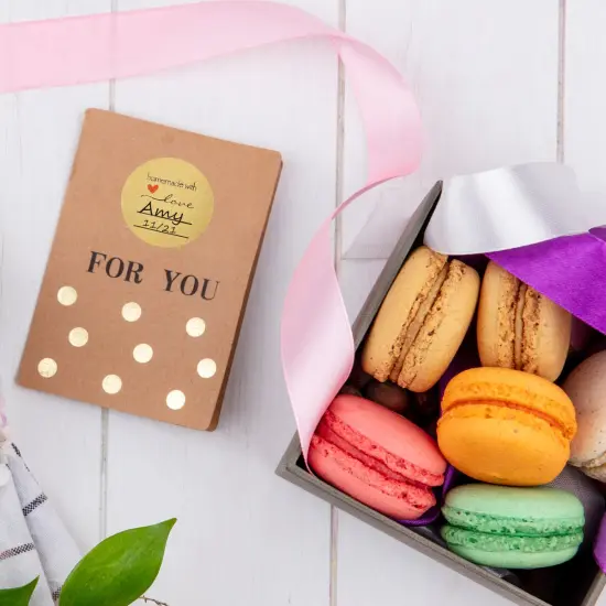 Wrapables 1.5 inch Homemade With Love Stickers Roll, Sealing Stickers and Labels for Boxes, Envelopes, Bags, Small Businesses, Weddings, Parties (500pcs) {4}