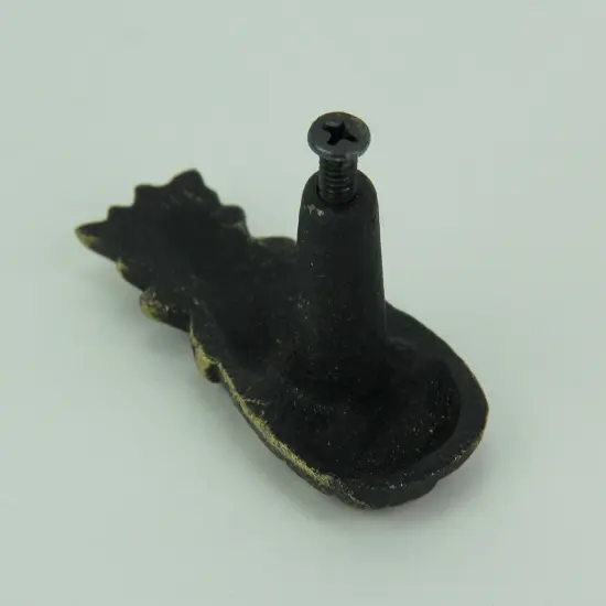 Set of 12 Distressed Antique Brass Finish Cast Iron Pineapple Drawer Pulls {4}