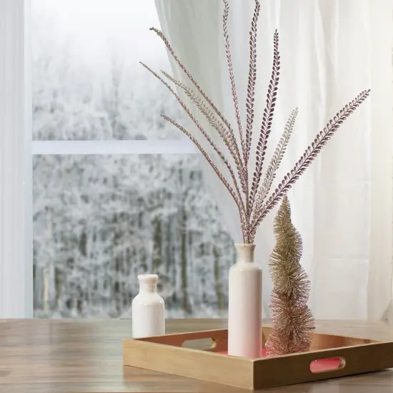 Northlight Glittered Artificial Fern Christmas Spray - 36" - Gold {3}