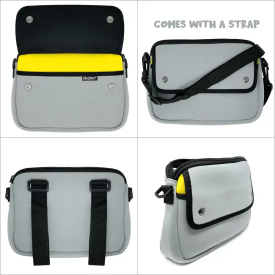 Wrapables Waterproof Bike Bag, Handlebar Cycling Storage Pouch for Tools and Accessories Gray / Yellow {4}