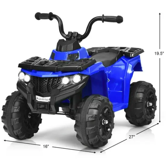 6V Battery Powered Kids Electric Ride on ATV Blue {2}