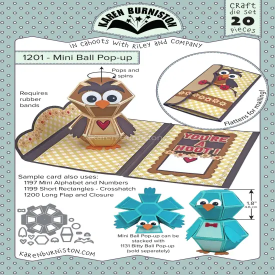 Karen Burniston Dies-Mini Ball Pop-Up {1}