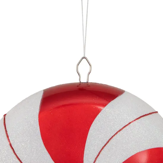 Northlight Peppermint Lollipop with Glitter Shatterproof Commercial Christmas Ornament - 42" Red {3}