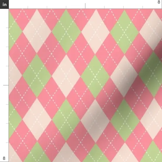 Various Fabrics by the Yard or Fat Quarter Preppy Argyle Plaid Diamond Retro Geometric Feminine Golf Custom Printed Fabric by Spoonflower {4}