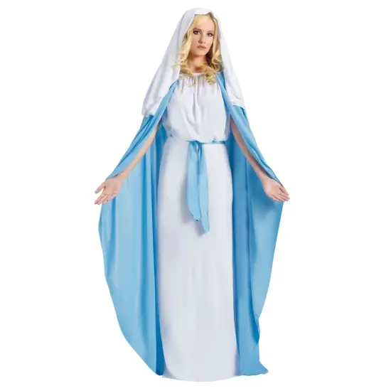 Fun World Blue and White Women's Mary Adult Christmas Costume {1}