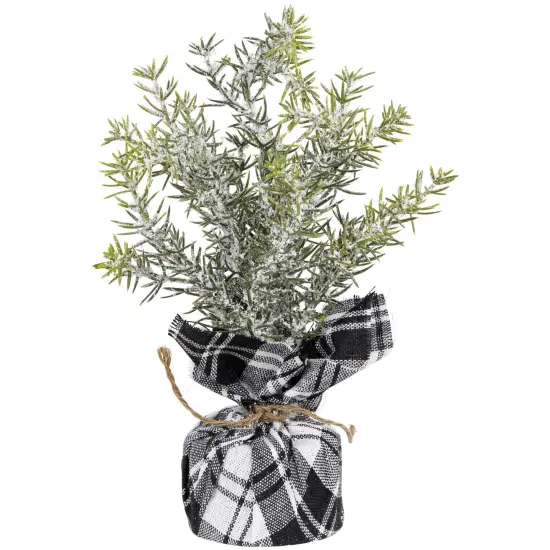 Northlight Mini Frosted Pine Artificial Christmas Trees - 9" - Set of 3 Green {4}
