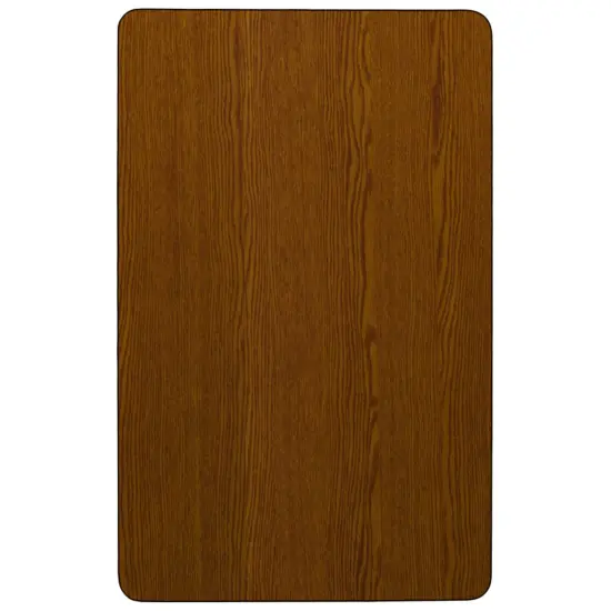 Emma and Oliver Mobile 30x72 Rectangle HP Laminate Preschool Activity Table Oak {2}