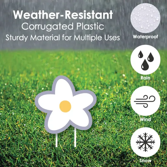 Big Dot of Happiness Purple Daisy Flowers - Lawn Decorations - Outdoor Floral Party Yard Decorations - 10 Piece {6}