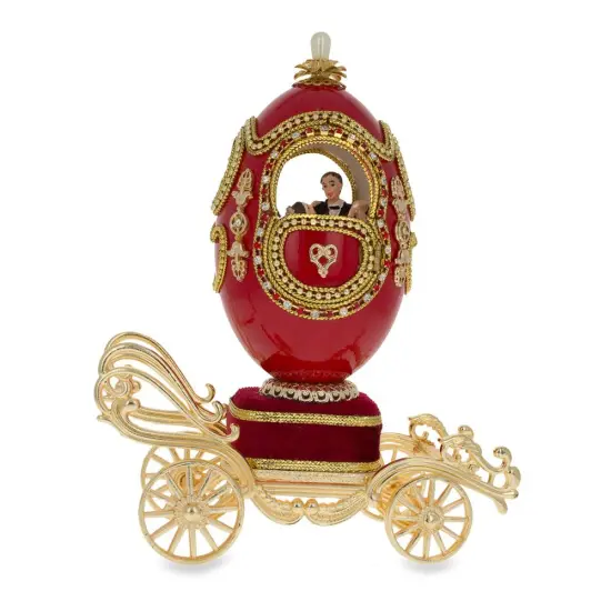 Royal Wedding Coach Musical Egg 7.1 Inches {3}