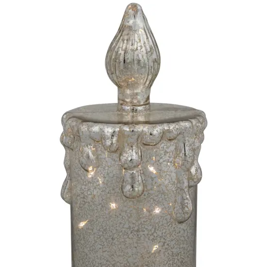 Northlight LED Lighted Dripping Mercury Candle Christmas Decoration - 8.75" - Gold {6}