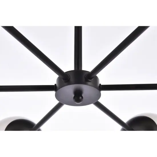 Briggs 30 inch pendant in black with white shade {4}