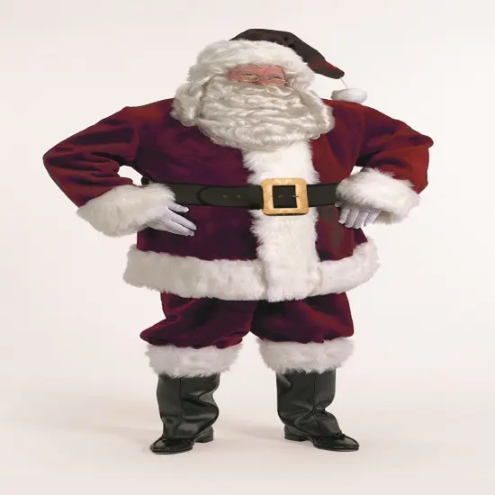 The Costume Center 7-Piece Majestic Santa Claus Suit Deluxe Costume Thick Burgundy - Adult Size X-Large Red {1}