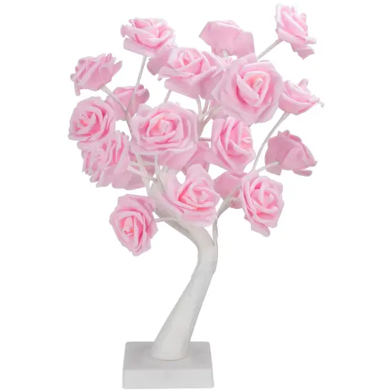 Northlight LED Lighted Rose Flower Tree Decoration - 17" - Pink and White {1}