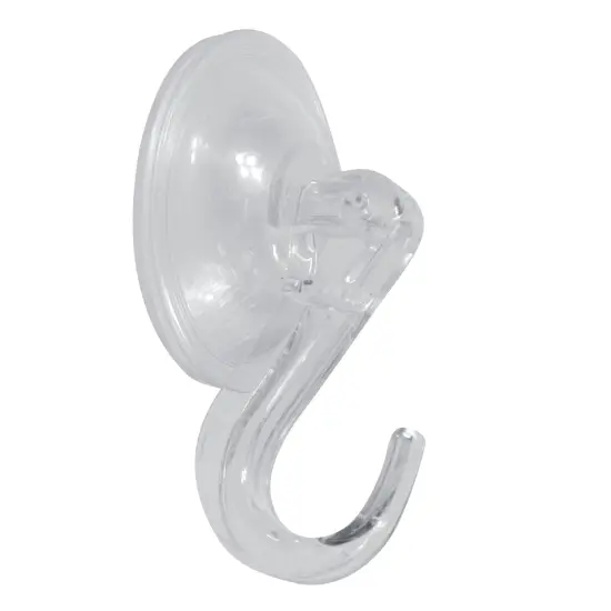 Simple Living 4" Push Lock Suction Cup Christmas Wreath Hanger, Holds up to 10 lbs Clear {1}