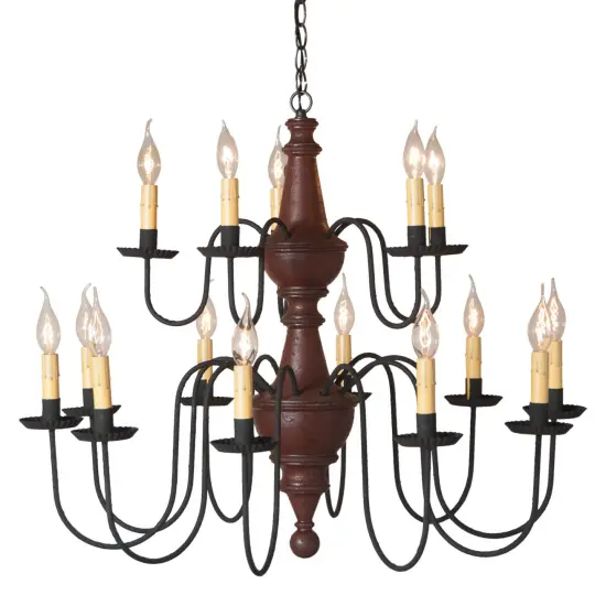 Harrison Two Tier Chandelier in Plantation Red {1}