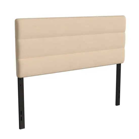 Merrick Lane Coppola Headboard with Tufted Upholstery and Powder Coated Metal Frame {6}