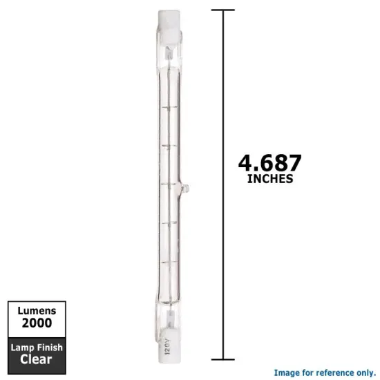 Satco 500w Halogen T3 9500Lm Double Ended base 120v Clear Finish Bulb {2}