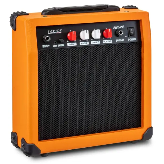 LyxPro Electric Guitar Amp, 20w Portable Mini Amplifier Sunburst {5}