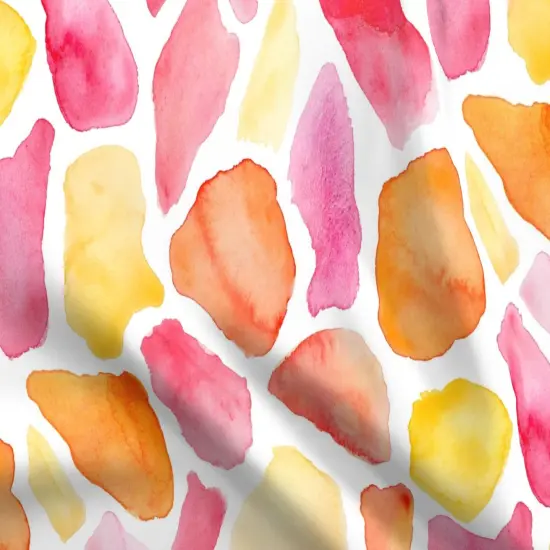 Various Fabrics by the Yard or Fat Quarter Watercolor Pink Orange Yellow Bright Whimsical Animal Print Custom Printed Fabric by Spoonflower {5}