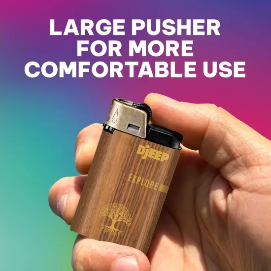 DJEEP Bold Collection, High-Quality Unique Lighters, Fancy Metallic Designs, 4-Pack {4}