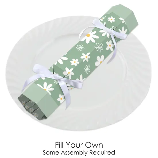 Big Dot of Happiness Sage Green Daisy Flowers - No Snap Floral Party Table Favors - DIY Cracker Boxes - Set of 12 {3}