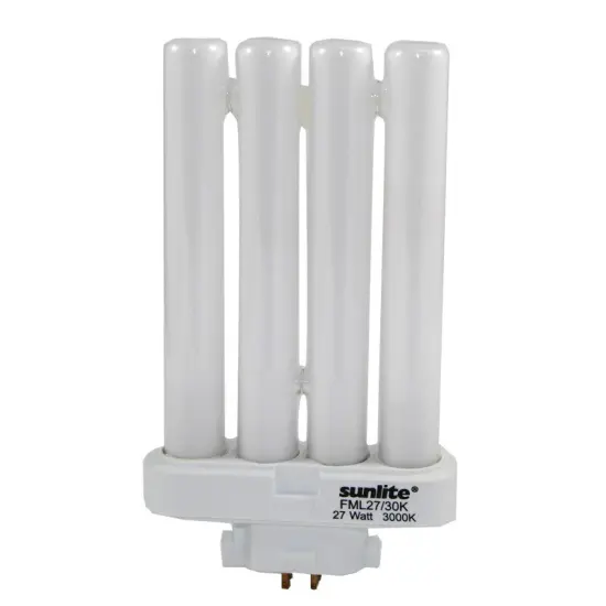 SUNLITE FML 27W 3000K Warm White Quad Tube GX10Q-4 4Pin Base Fluorescent Bulb {1}
