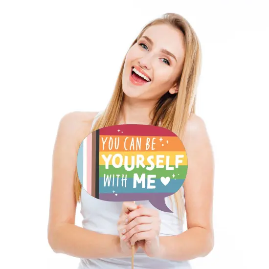 Big Dot of Happiness So Many Ways to Be Human - Pride Party Photo Booth Props Kit - 20 Count {4}