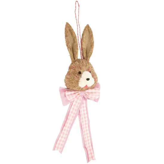 Northlight Easter Bunny with Bow Hanging Wall Decoration - 21" Brown {7}