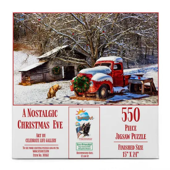 Sunsout A Nostalgic Christmas Eve 550 pc Christmas Jigsaw Puzzle 30168 {4}
