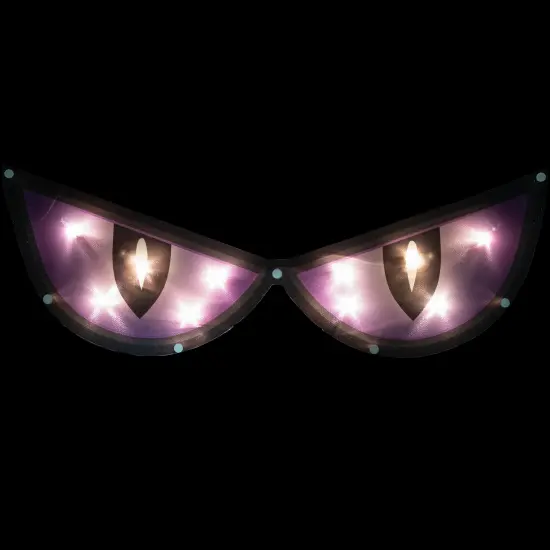 Northlight Lighted Eyes Halloween Window Decoration - 20" - Purple {1}