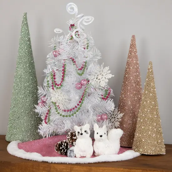 Northlight 18" White Iridescent Spruce Artificial Christmas Tree - Unlit {3}