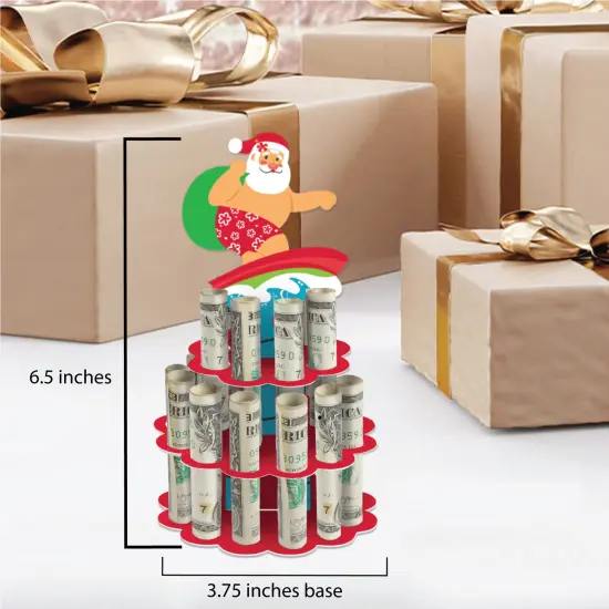 Big Dot of Happiness Tropical Christmas DIY Beach Santa Holiday Party Money Holder Gift Cash Cake {6}