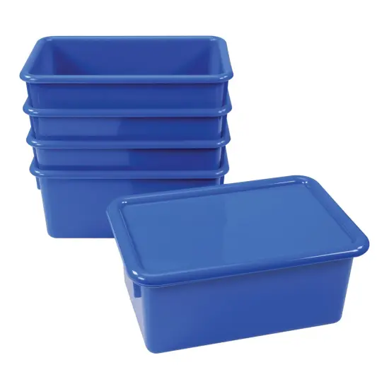 Kaplan Early Learning Company Storage Bins with Lids - Set of 5 - Blue {2}