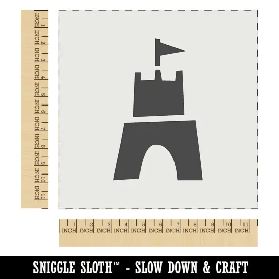 Sand Castle Doodle Wall Cookie DIY Craft Reusable Stencil {1}