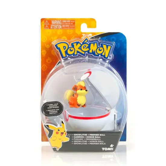 Pok&eacute;mon Clip 'N' Carry Pok&eacute; Ball & Growlithe Set | Includes Ball & 2" Growlithe Figure {5}