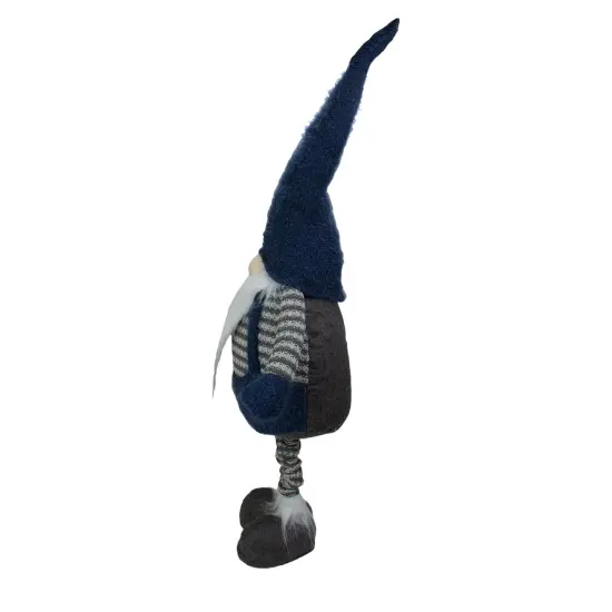 Northlight LED Lighted Extendable Gnome Christmas Figure - 41" - Blue and Gray {6}