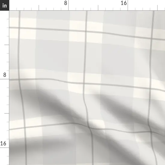 Various Fabrics by the Yard or Fat Quarter Grey Tartan Cottagecore Farmhouse Neutral Coastal Gray Plaid Boho Chic Calm Tranquil Custom Printed Fabric by Spoonflower {2}