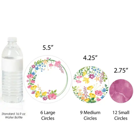 Big Dot of Happiness Wildflowers - Boho Floral Party Giant Circle Confetti - Party Decorations - Large Confetti 27 Count {4}